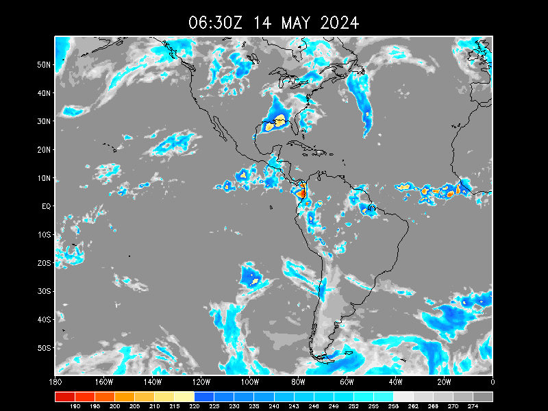 Infra Red animations for the Americas - last 3 days
