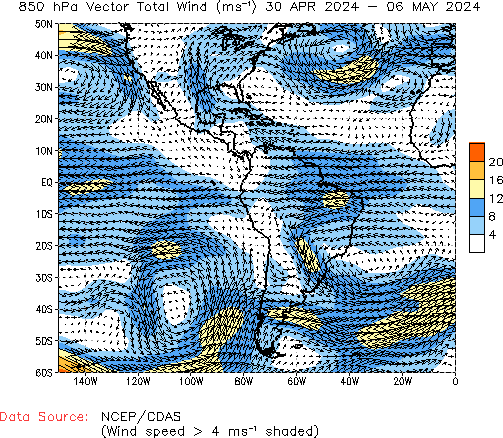 Weekly 850hPa Winds