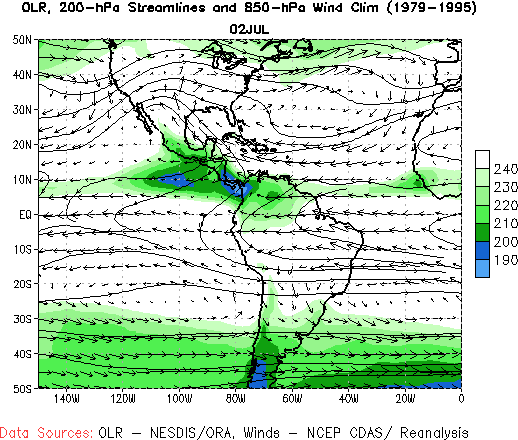 Outgoing Longwave Radiation Animation over the Americas
