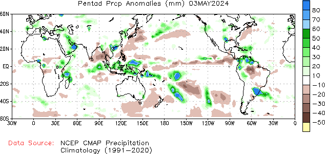 5-Day anomaly Precipitation (mm)