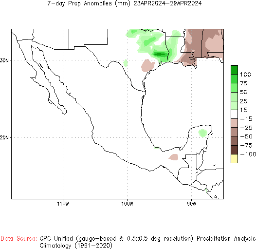 7-Day Precipitation Anomaly