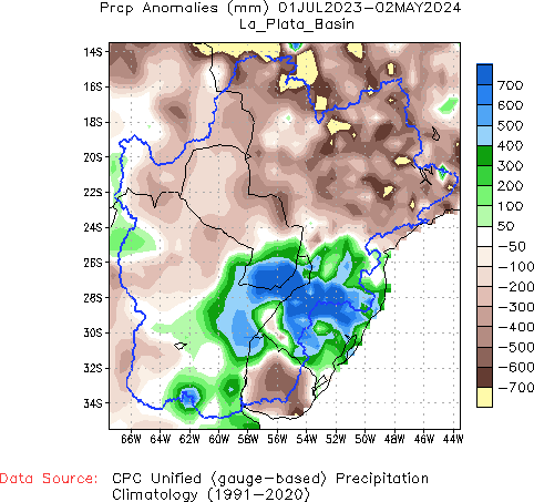 July to Present Anomaly Precipitation (mm)