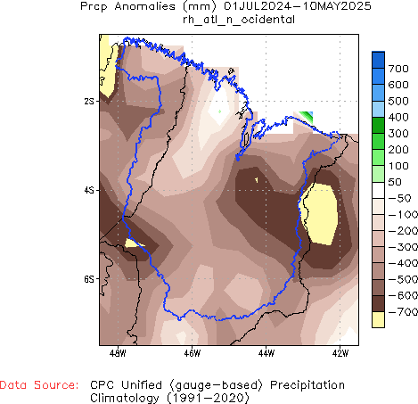 July to Present Anomaly Precipitation (mm)