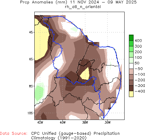 180-Day Anomaly Precipitation (mm)