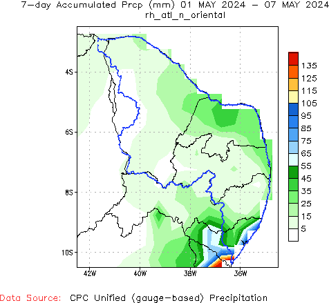 7-Day Total Precipitation (mm)