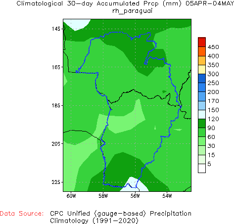 30-Day Normal Precipitation (mm)