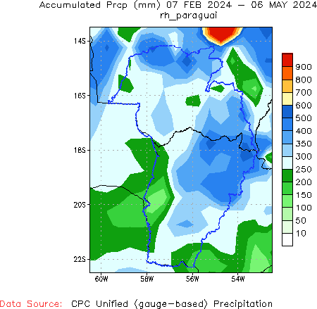 90-Day Total Precipitation (mm)