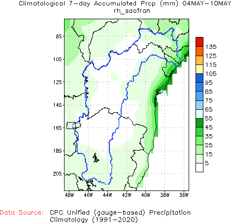7-Day Normal Precipitation (mm)