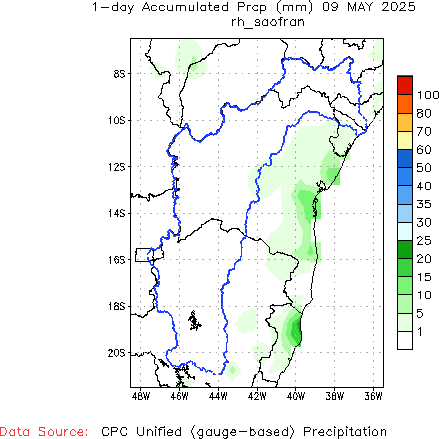 1-Day Total Precipitation (mm)