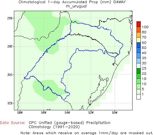 1-Day Normal Precipitation (mm)