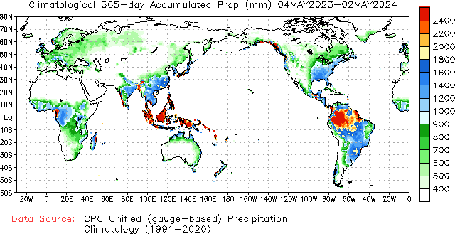 365-Day Normal Precipitation (millimeters)
