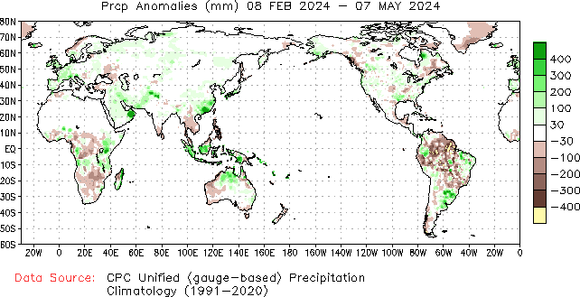90-Day Precipitation Anomaly (millimeters)