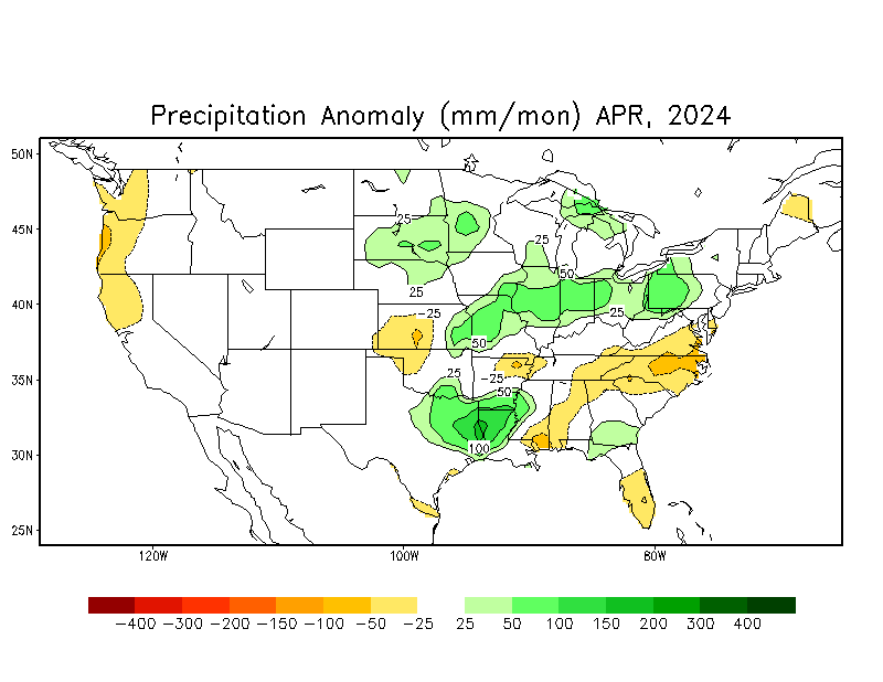 Monthly Anomaly Precipitation (mm)