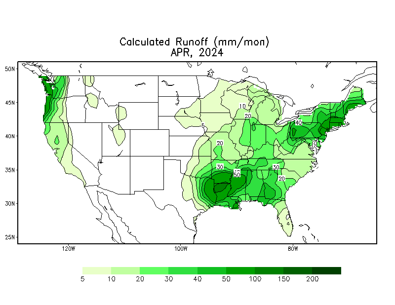 Monthly Mean Runoff (mm)