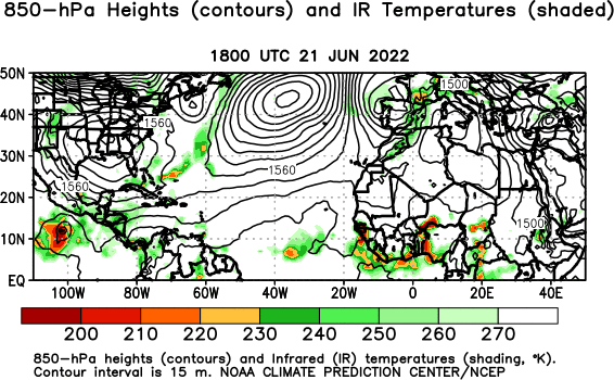 Atlantic Observed 850 hPa Heights