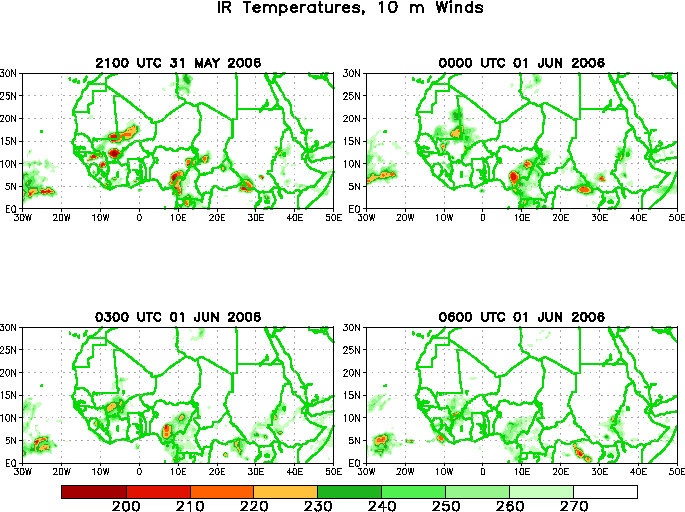 6 hour Africa IR Temperatures