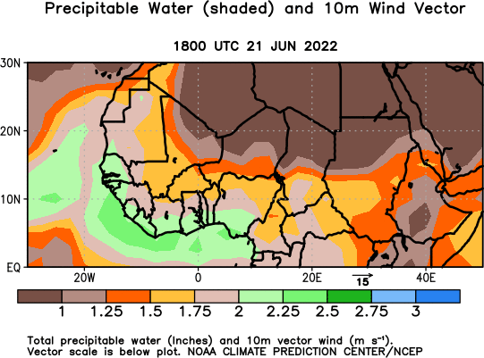 Africa Observed 1000 hPa Equivalent Potential Temperature