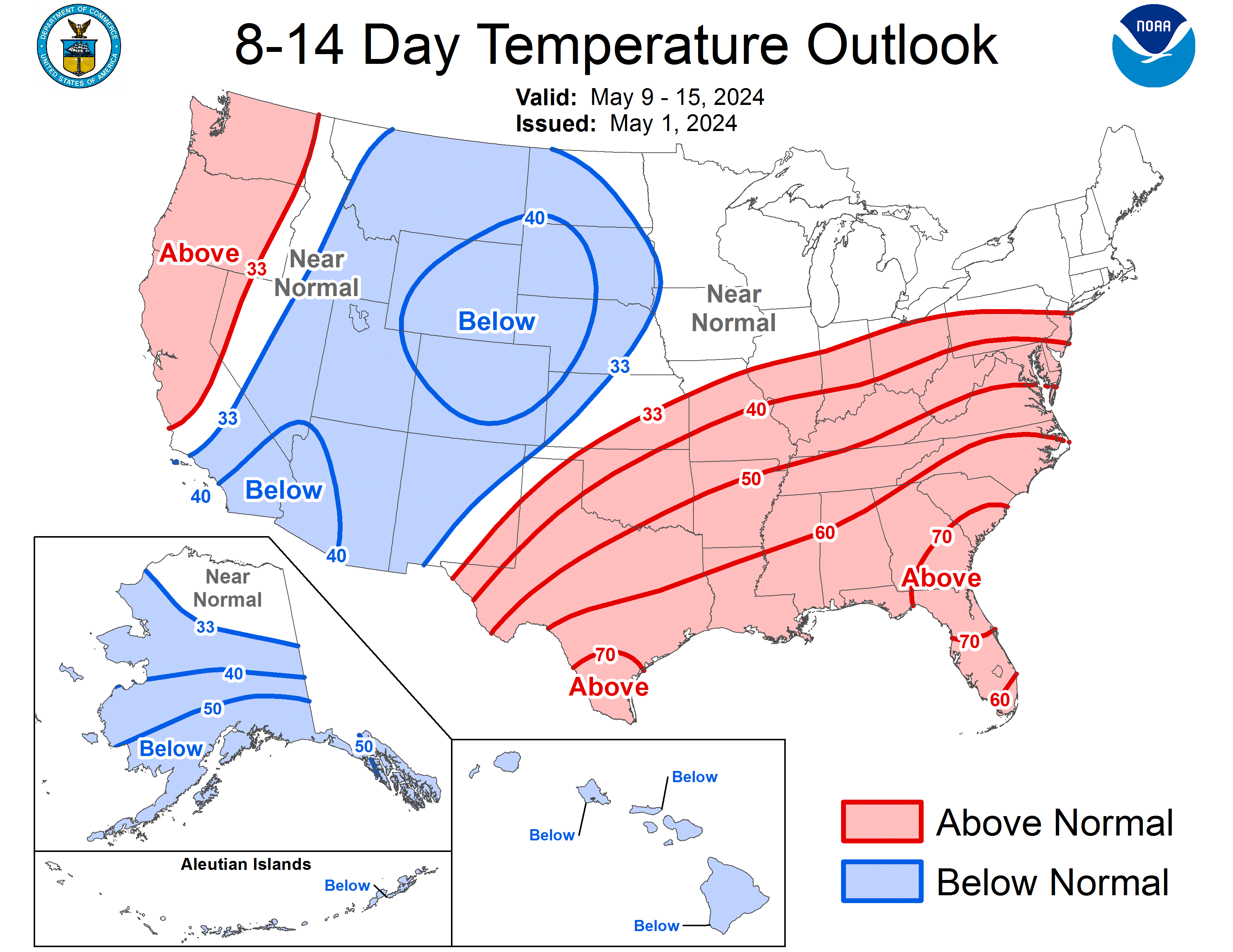 8 to 14 Day Outlook - Temperature Probability