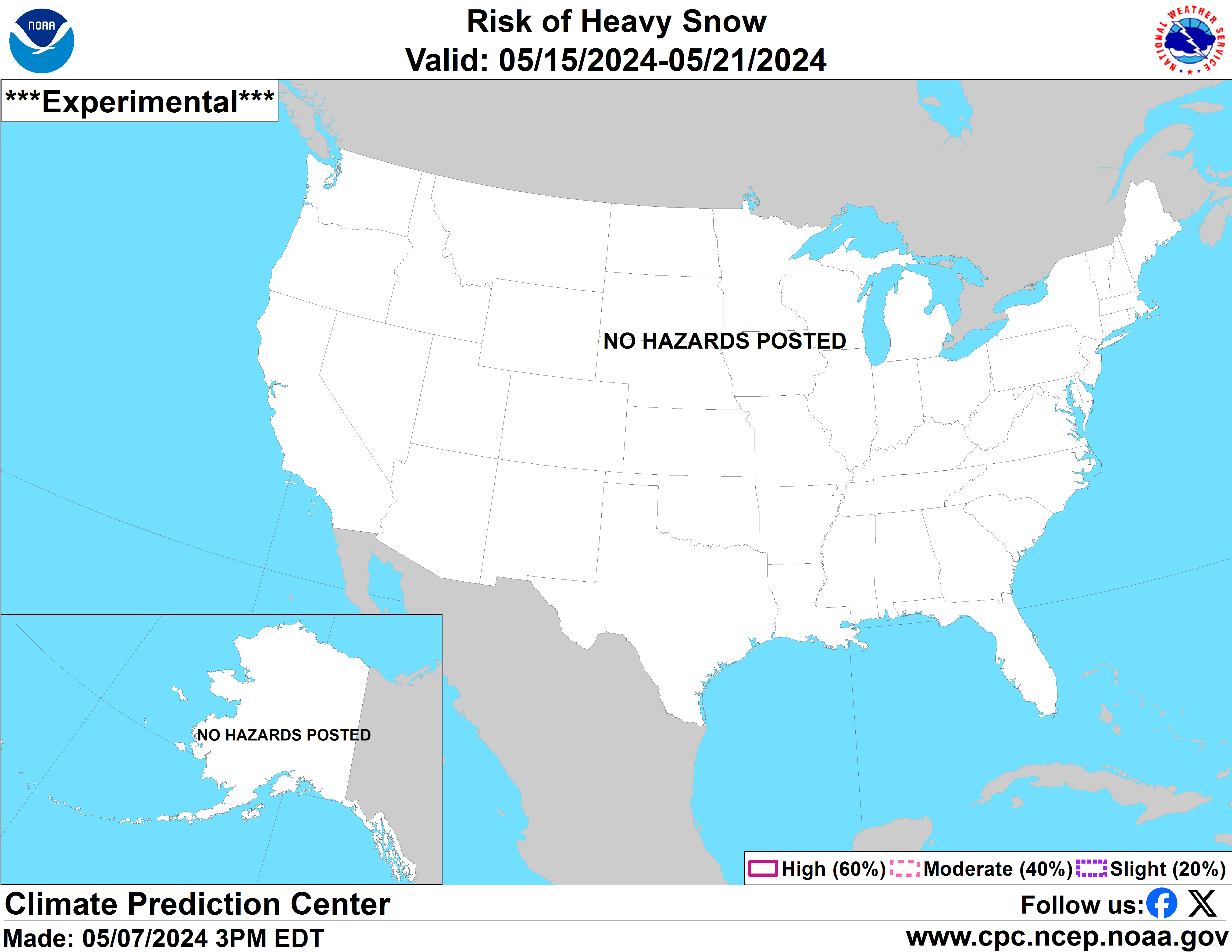 United States 8-14 Day Probabilistic Snow Hazards Outlook