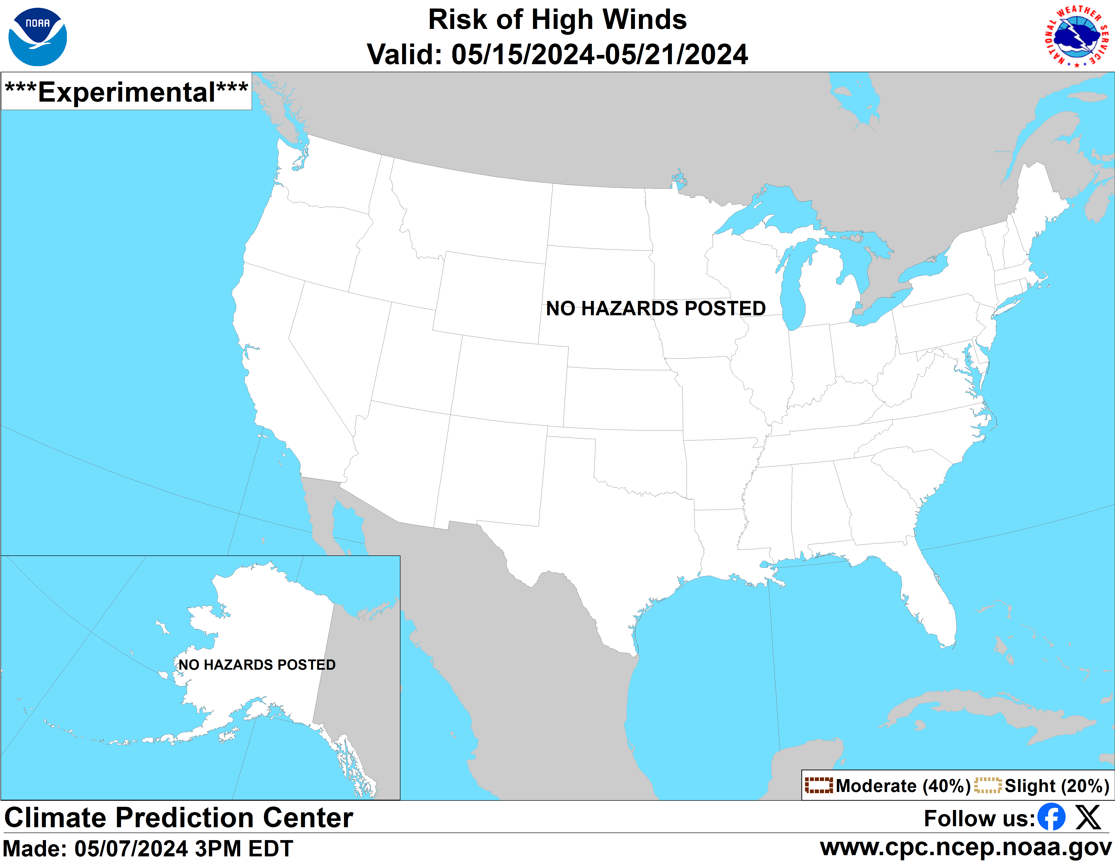 United States 8-14 Day Probabilistic Wind Hazards Outlook