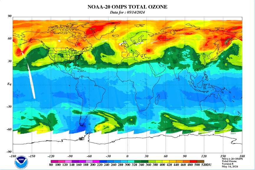 S-NPP OMPS Ozone v8 Global